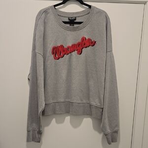 Wrangler Gray Sweatshirt with Red Logo
